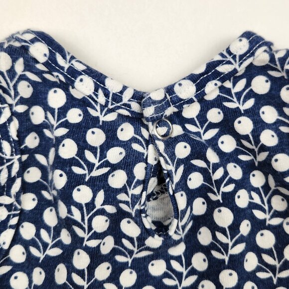 Winter Water Factory Organic Cotton Blueberry Vines Sleeveless Dress sz 3m - Picture 4 of 5